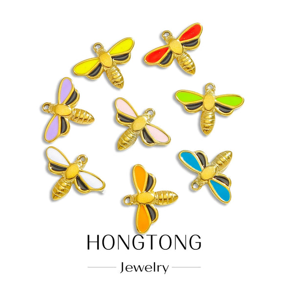 Jewelry Stainless Steel Dragonfly Pendant Electroplating Accessories For Bracelet Necklace Earrings