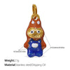 Jewelry 316L Stainless Steel Dripping Oil Cartoon Characters Bracelet Pendant