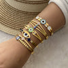 Jewelry Stainless Steel Dripping Oil Eye Bracelet