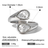 Jewelry Stainless Steel Dropshaped Electroplated Ring