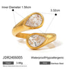 Jewelry Stainless Steel Dropshaped Electroplated Ring