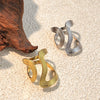 Jewelry Stainless Steel Exaggerated Asymmetrical Heart Shape Ring Electroplating Natural Style Unisex