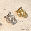 Jewelry Stainless Steel Exaggerated Asymmetrical Heart Shape Ring Electroplating Natural Style Unisex