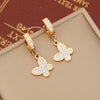 Jewelry Stainless Steel Fashion Butterfly Heart Earrings Electroplated