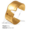 Jewelry 316L Stainless Steel Fashion Irregular Opening Asymmetric Bracelet Electroplating