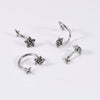 Jewelry Stainless Steel Flower Shaped Bent Rod Internal Thread Navel Nail Straight Rod Ear Bone Nail Piercing With Polish Design