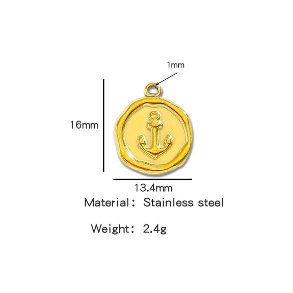 Jewelry Stainless Steel Fourleaf Clover Pendant Electroplating Accessories Including Heart Star Butterfly Cross Shapes