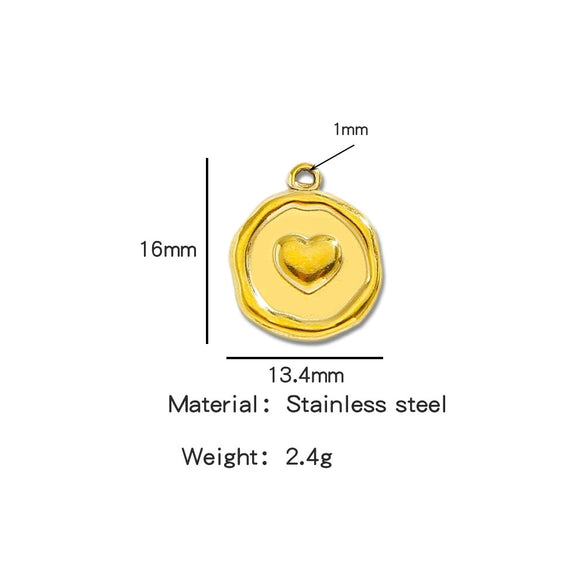 Jewelry Stainless Steel Fourleaf Clover Pendant Electroplating Accessories Including Heart Star Butterfly Cross Shapes