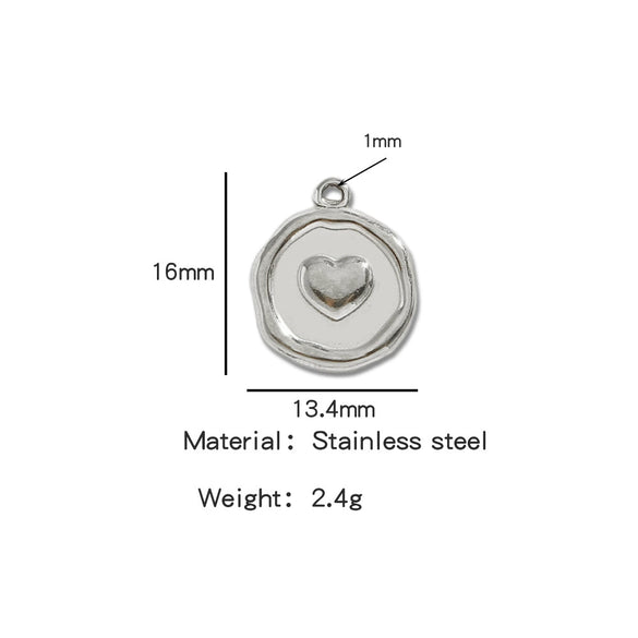 Jewelry Stainless Steel Fourleaf Clover Pendant Electroplating Accessories Including Heart Star Butterfly Cross Shapes