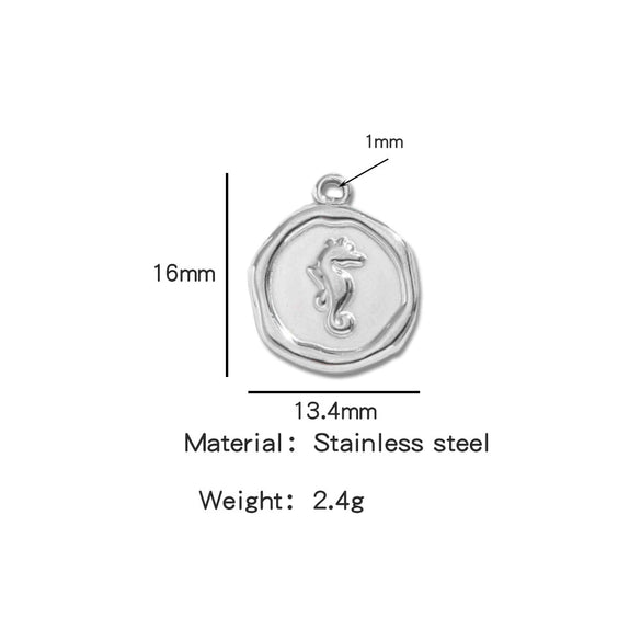 Jewelry Stainless Steel Fourleaf Clover Pendant Electroplating Accessories Including Heart Star Butterfly Cross Shapes
