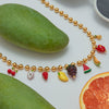 Jewelry Stainless Steel Fruit Lemon Pendant Necklace And Bracelet Electroplating Design