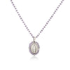 Jewelry Stainless Steel Gemstone Geometric Crystal Necklace For Women