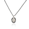 Jewelry Stainless Steel Gemstone Geometric Crystal Necklace For Women