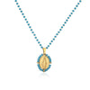 Jewelry Stainless Steel Gemstone Geometric Crystal Necklace For Women