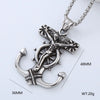 Jewelry Stainless Steel Geometric Anchor Skull Punk Hiphop Street Style Polishing Necklace