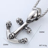 Jewelry Stainless Steel Geometric Anchor Skull Punk Hiphop Street Style Polishing Necklace