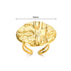 Jewelry Stainless Steel Geometric Arc Bow Ring With Electroplating For Women