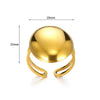 Jewelry Stainless Steel Geometric Arc Bow Ring With Electroplating For Women