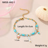 Jewelry Stainless Steel Geometric Bead Necklace Earrings Bracelet Electroplating For Women