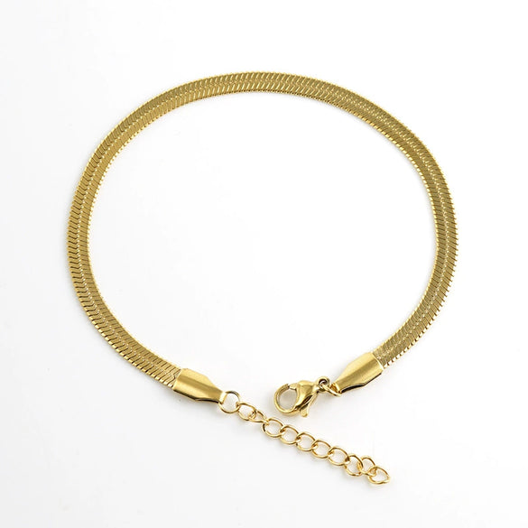 Jewelry 316L Stainless Steel Geometric Blade Chain Bracelet Electroplated Unisex Retro Hiphop Style