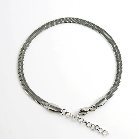 Jewelry 316L Stainless Steel Geometric Blade Chain Bracelet Electroplated Unisex Retro Hiphop Style