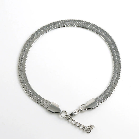 Jewelry 316L Stainless Steel Geometric Blade Chain Bracelet Electroplated Unisex Retro Hiphop Style