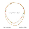 Jewelry Stainless Steel Geometric Cuban Chain Gravel Chain Electroplated Double Necklace