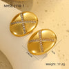 Jewelry Stainless Steel Geometric Earrings Necklace Electroplating Fashion Light Luxury Elegant