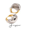 Jewelry Stainless Steel Geometric Electroplated French Light Luxury Ear Buckle Bag Jewelry