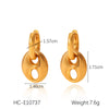Jewelry Stainless Steel Geometric Electroplated Ins Style For Women