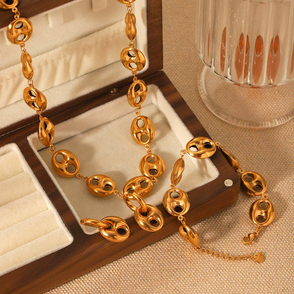 Jewelry Stainless Steel Geometric Electroplated Ins Style For Women