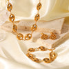 Jewelry Stainless Steel Geometric Electroplated Ins Style For Women