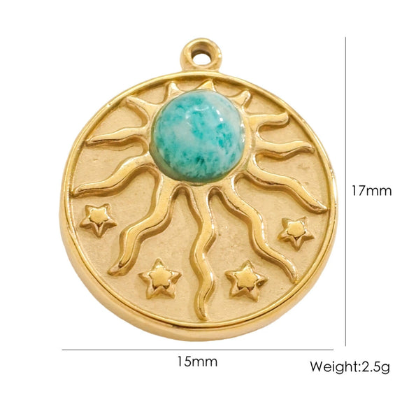 Jewelry Stainless Steel Geometric Electroplated Pendant Necklace Earrings Accessories