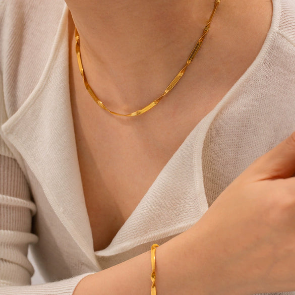Jewelry Stainless Steel Geometric Electroplated Women's Pendant Bracelet Chain