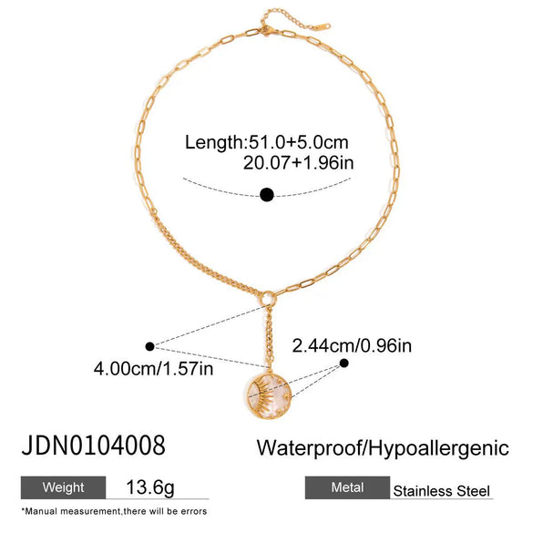 Jewelry Stainless Steel Geometric Electroplating Pendant Necklace For Women