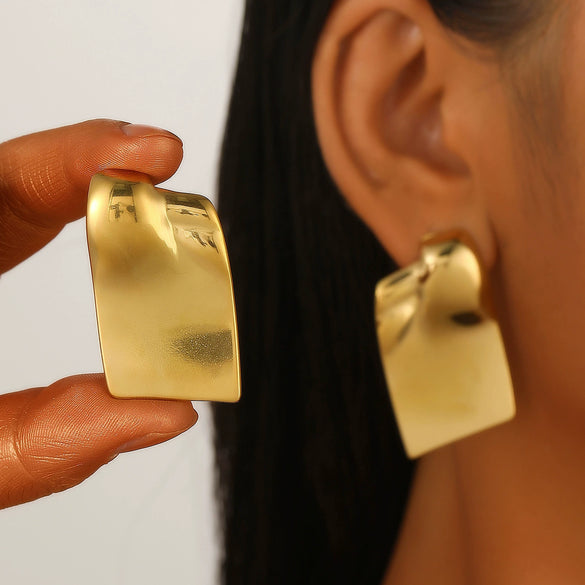 Jewelry Stainless Steel Geometric Electroplating Women's Earrings