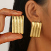 Jewelry Stainless Steel Geometric Electroplating Women's Earrings