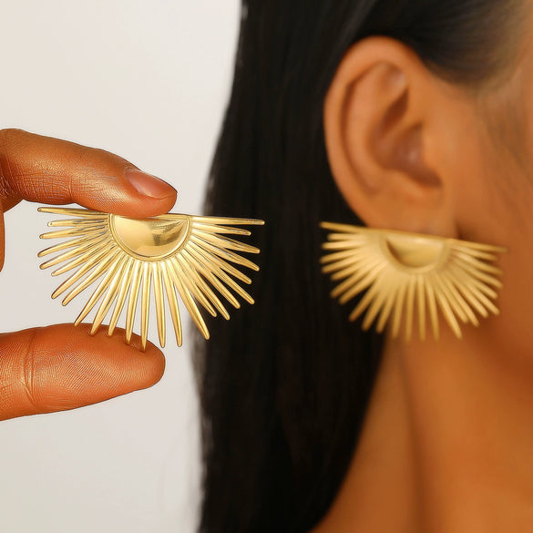 Jewelry Stainless Steel Geometric Electroplating Women's Earrings