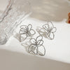 Jewelry Stainless Steel Geometric Flower Hammer Electroplating Women's