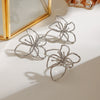 Jewelry Stainless Steel Geometric Flower Hammer Electroplating Women's