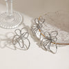 Jewelry Stainless Steel Geometric Flower Hammer Electroplating Women's