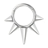 Jewelry Stainless Steel Geometric Heart Shape Polished Sharp Cone Buckle Earrings And Nose Ring