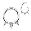 Jewelry Stainless Steel Geometric Heart Shape Polished Sharp Cone Buckle Earrings And Nose Ring