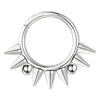 Jewelry Stainless Steel Geometric Heart Shape Polished Sharp Cone Buckle Earrings And Nose Ring