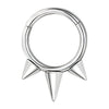 Jewelry Stainless Steel Geometric Heart Shape Polished Sharp Cone Buckle Earrings And Nose Ring
