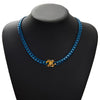 Jewelry Stainless Steel Geometric Horse Whip Chain Necklace Electroplated Unisex