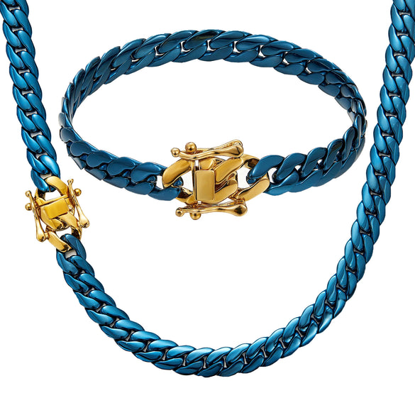 Jewelry Stainless Steel Geometric Horse Whip Chain Necklace Electroplated Unisex