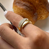 Jewelry Stainless Steel Geometric Light Luxury Electroplating Ring