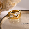 Jewelry Stainless Steel Geometric Light Luxury Electroplating Ring