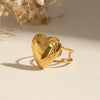 Jewelry Stainless Steel Geometric Love Photo Box Adjustable Opening Ring Electroplated Bracelet For Women